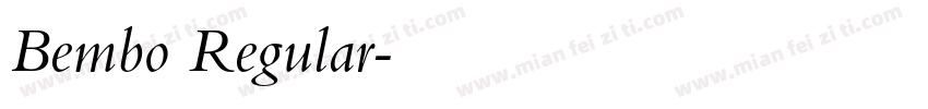 Bembo Regular字体转换